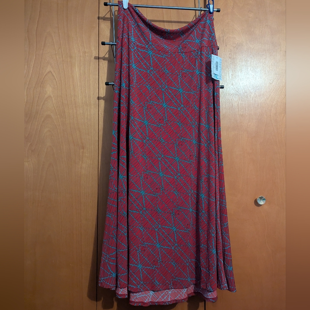 LuLaRoe XL Red and Blue Maxi